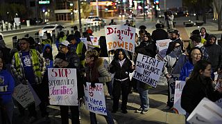 Demonstration against Trump's anti-immigration policy in L.A.